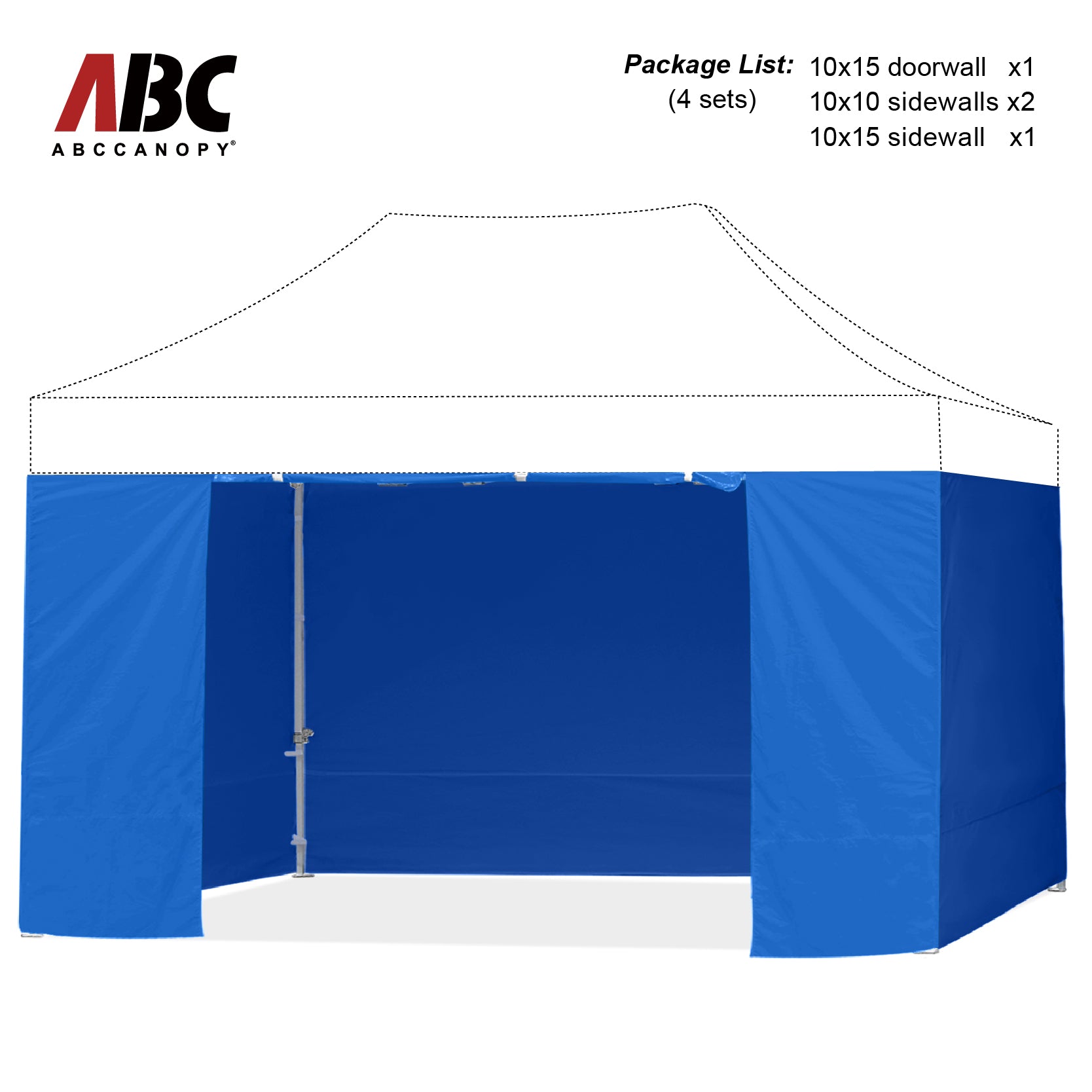 ABCCANOPY Horizontal Velcro Sidewall for 10x10/10x15/10x20 canopy (Overseas)