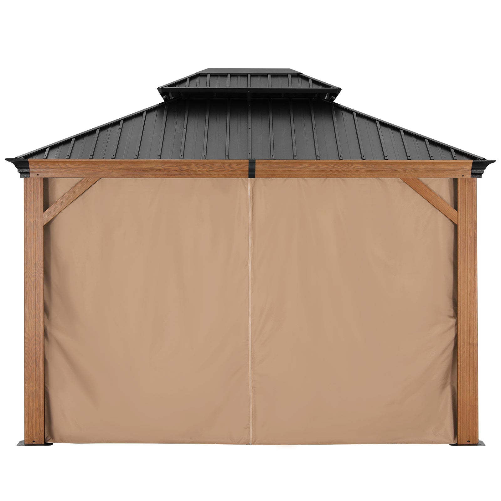 ABCCANOPY Hardtop Gazebo - Outdoor permanent double top gazebo and Netting