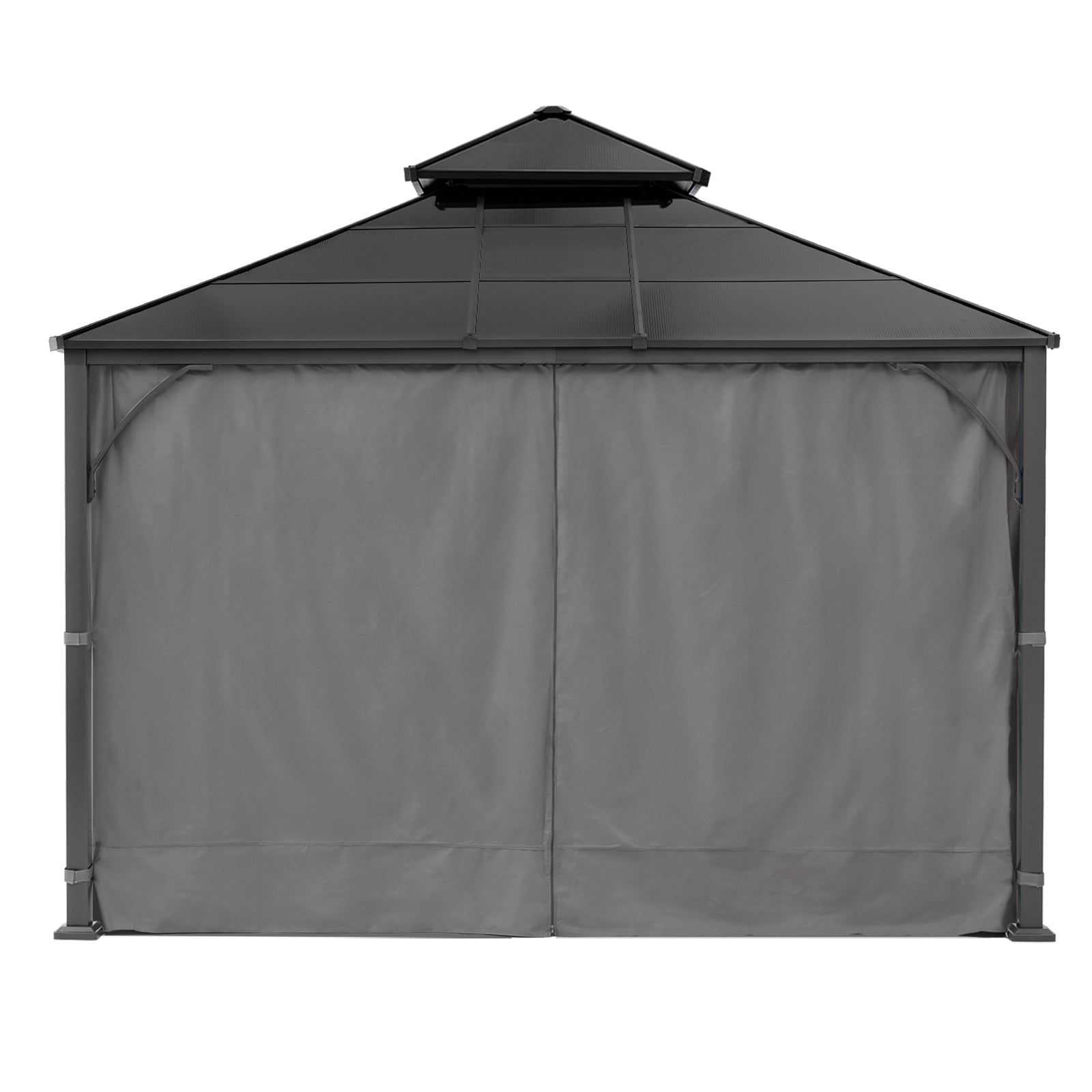 ABCCANOPY Outdoor Hardtop Metal Permanent Gazebo with Curtain and Netting