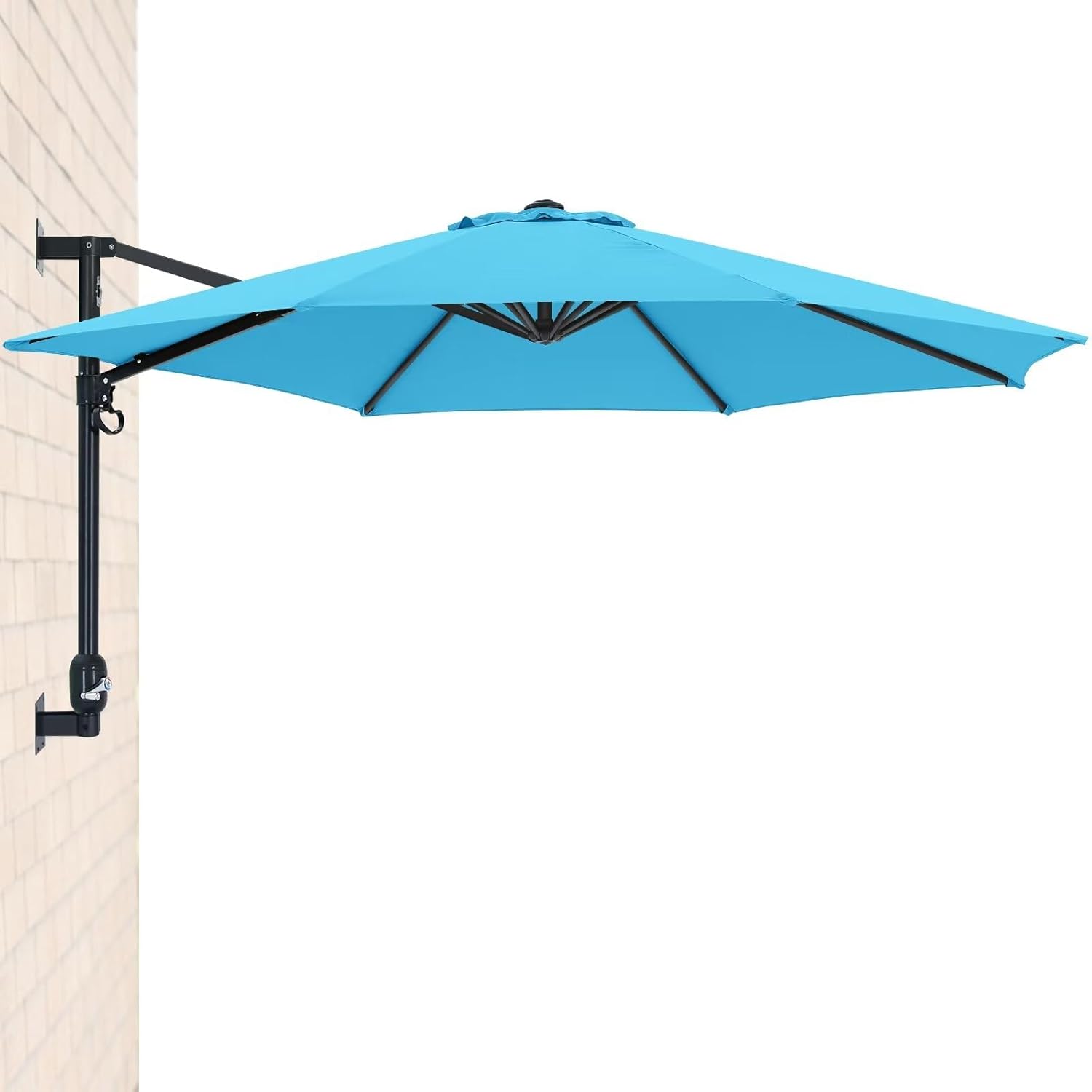 ABCCANOPY Patio Umbrella 10FT Wall Mount Outdoor Hanging Umbrella with Crank