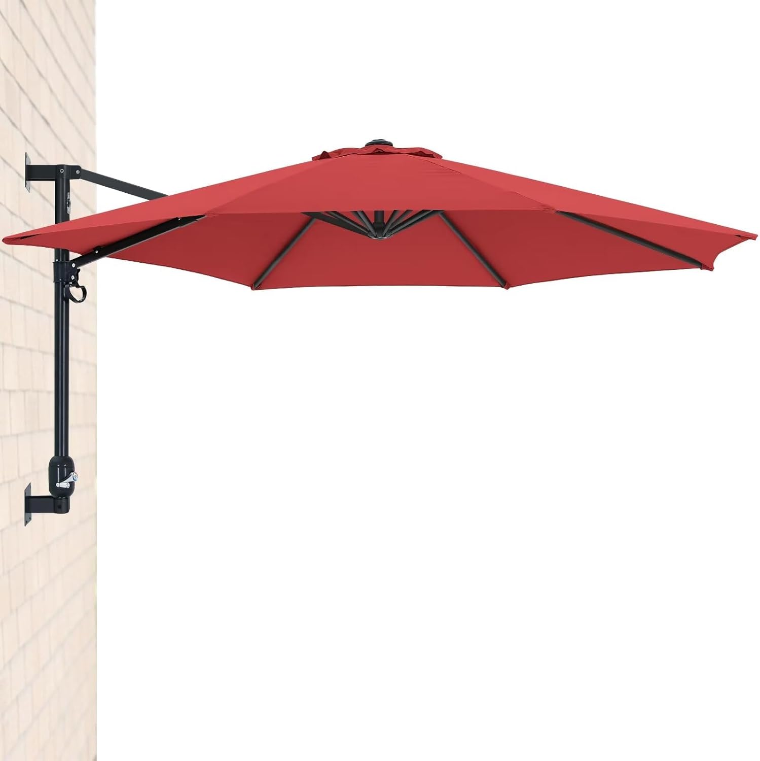 ABCCANOPY Patio Umbrella 10FT Wall Mount Outdoor Hanging Umbrella with Crank