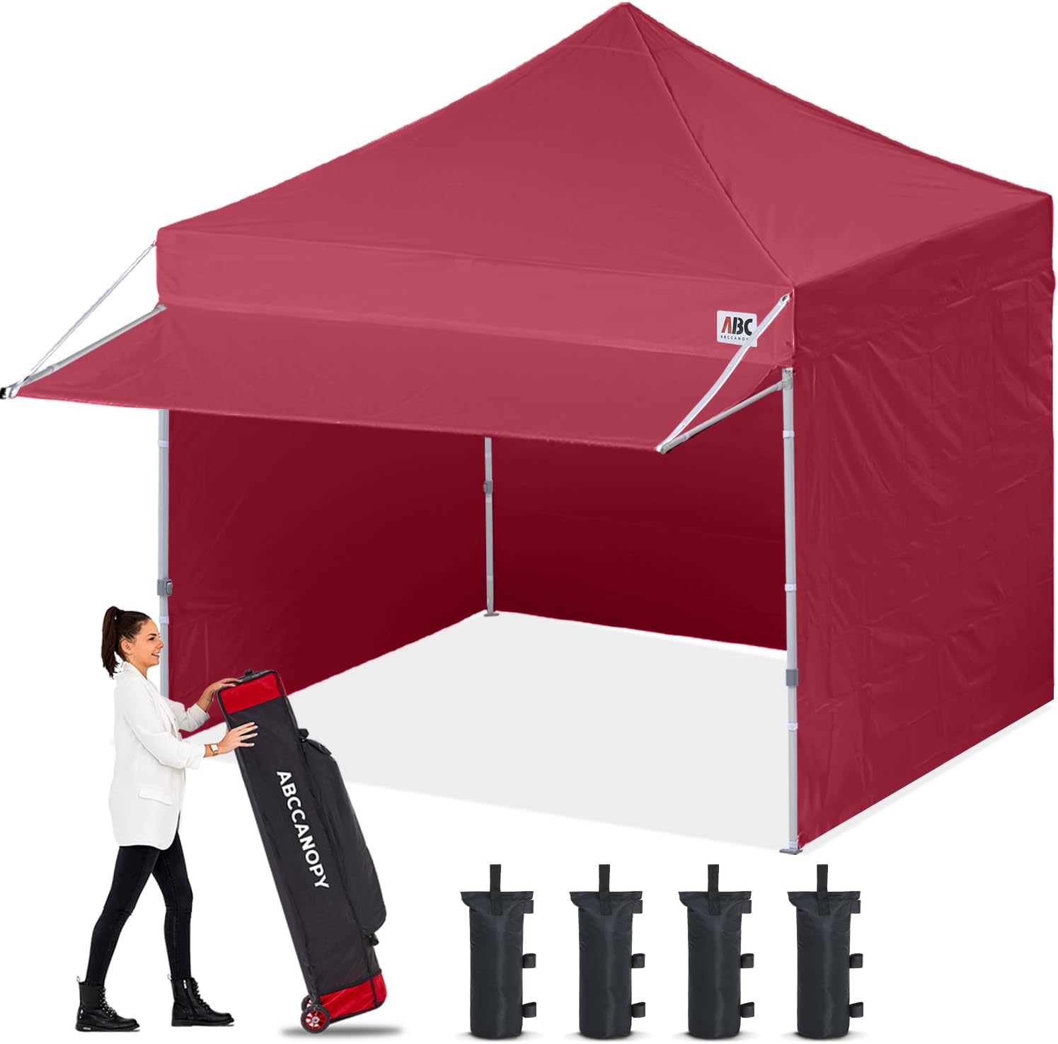 ABCCANOPY S1 Commercial Pop Up 10x10/10x20 Canopy Tent with Awning and Sidewalls