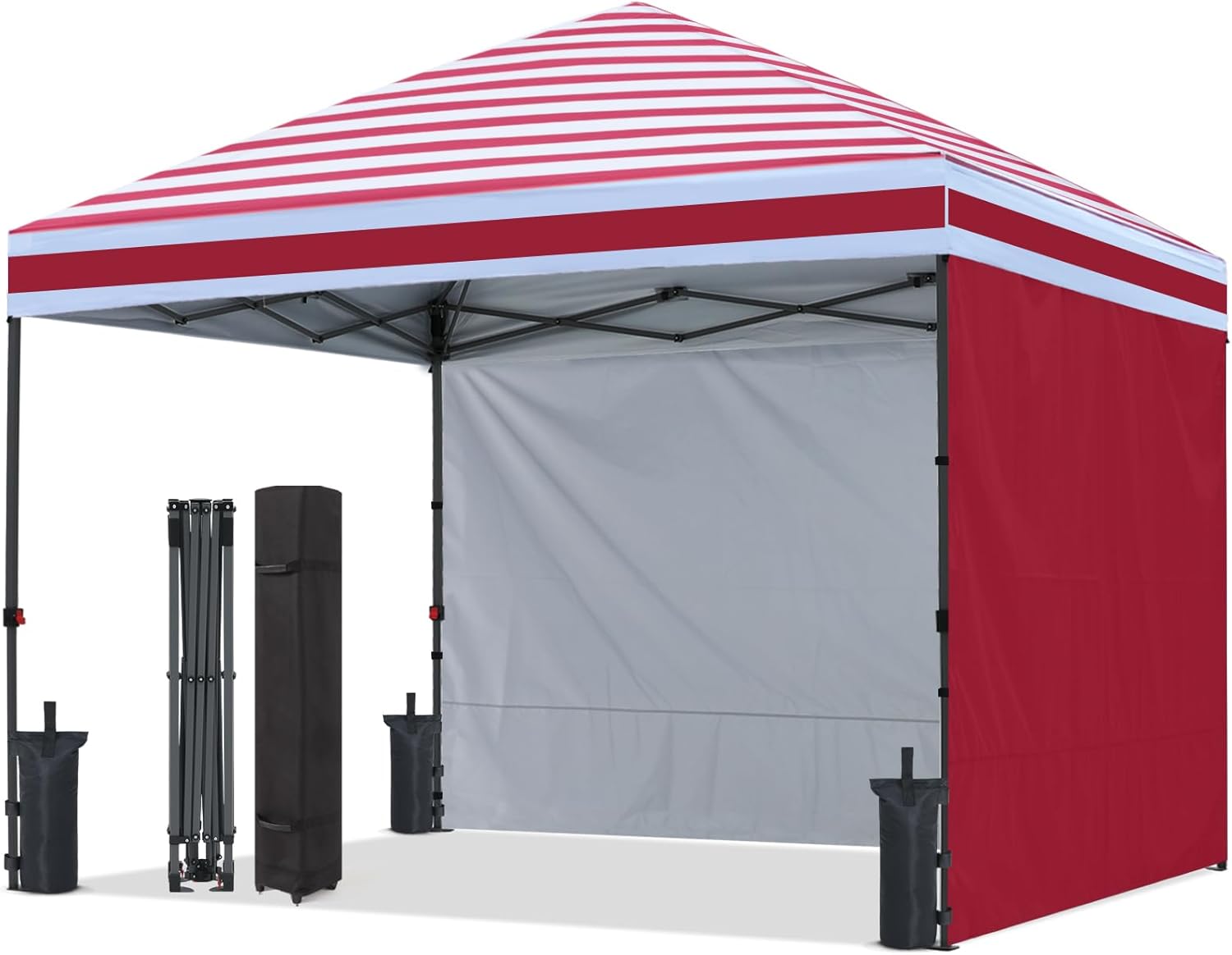 ABCCANOPY Outdoor Easy Pop up 10x10/8x8/6x6 Canopy Tent With 2 Sun Walls