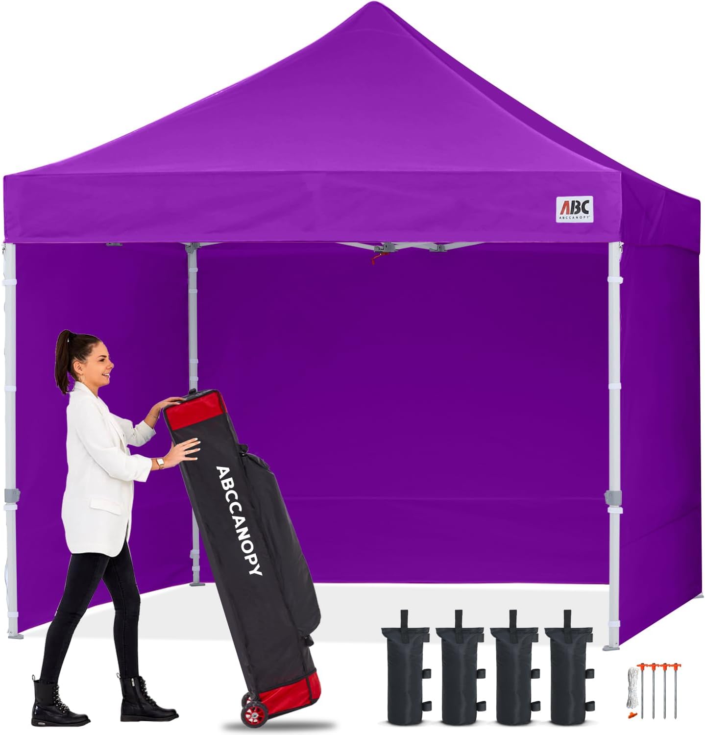 ABCCANOPY S1 Commercial Pop Up 8x8/8x12/8x16 Canopy Tent with Sidewalls