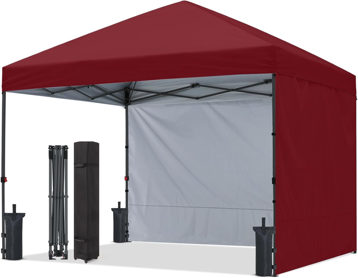 ABCCANOPY Outdoor Easy Pop up 10x10/8x8/6x6 Canopy Tent With 2 Sun Walls