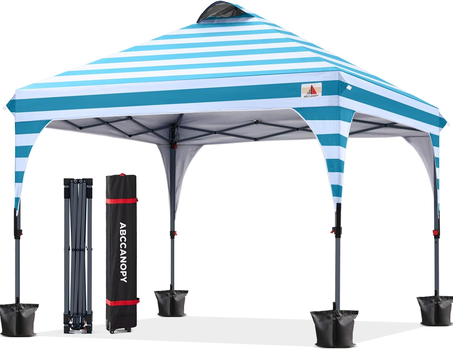 ABCCANOPY Instant Pop-Up Canopy for Camping & Beach 6.6x6.6, 8x8, 10x10