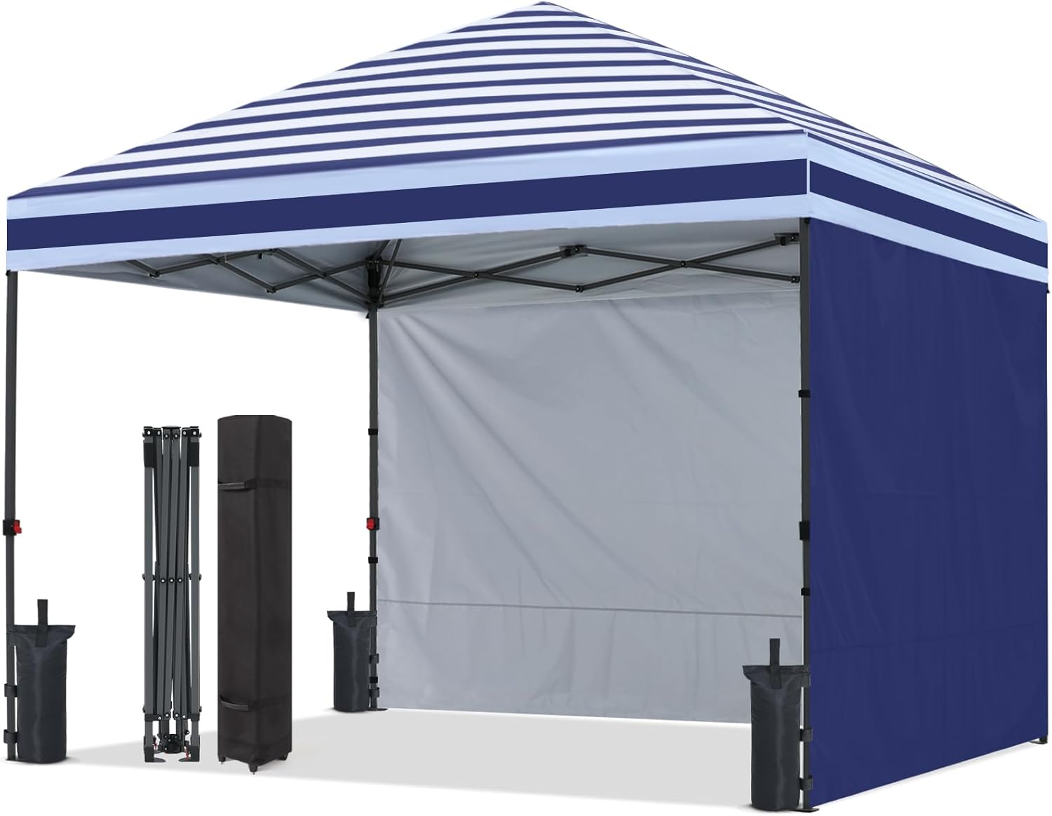 ABCCANOPY Outdoor Easy Pop up 10x10/8x8/6x6 Canopy Tent With 2 Sun Walls