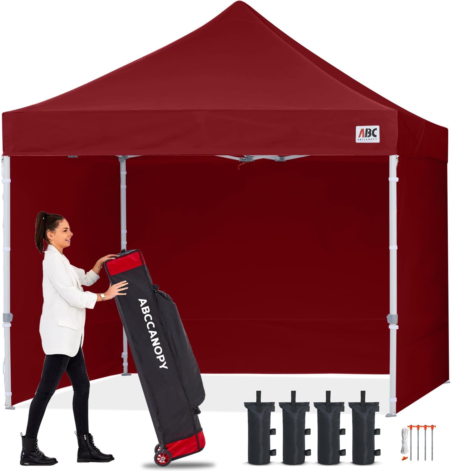 ABCCANOPY S1 Commercial Pop Up 8x8/8x12/8x16 Canopy Tent with Sidewalls