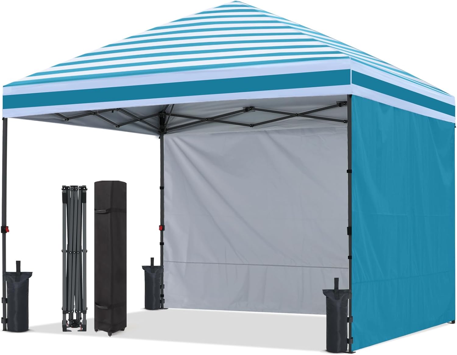 ABCCANOPY Outdoor Easy Pop up 10x10/8x8/6x6 Canopy Tent With 2 Sun Walls