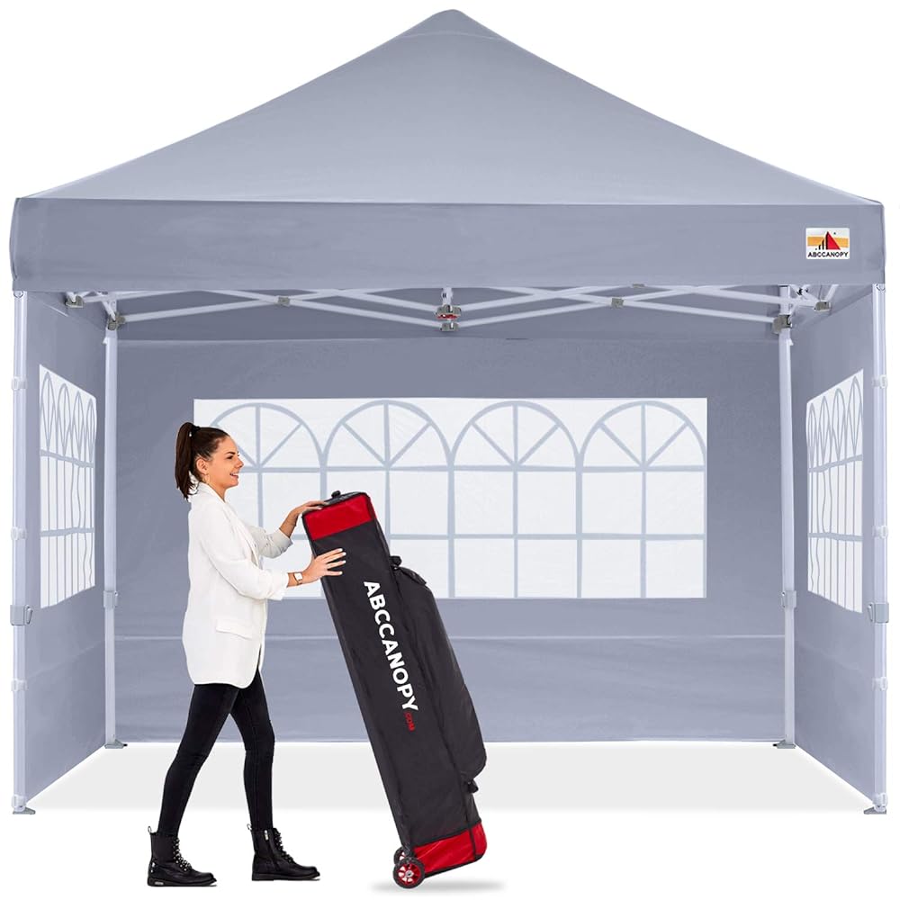 ABCCANOPY Pop up Church Canopy Tent with Window Sidewalls for 8x8, 10x10, 10x15, 10x20 (S1 Commercial)