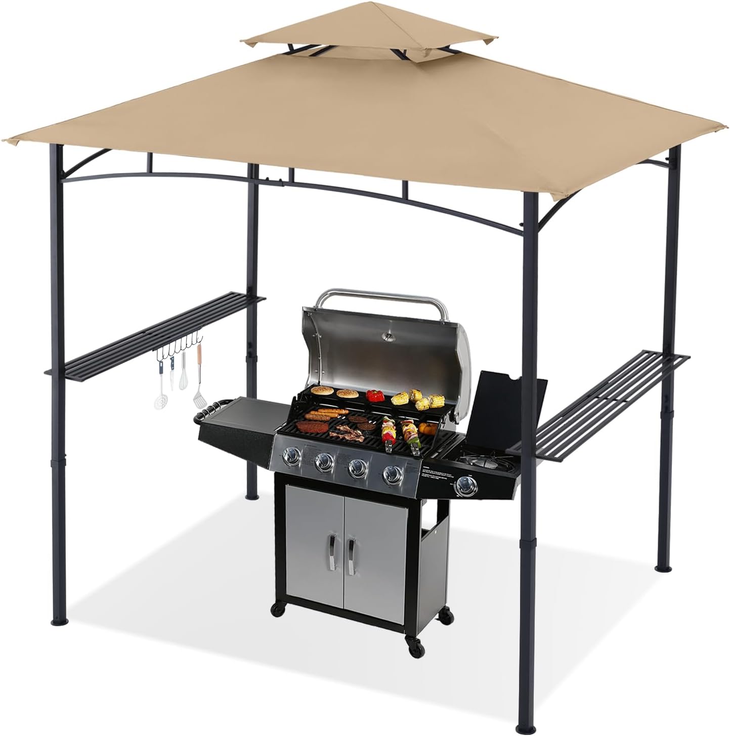 ABCCANOPY Outdoor 8x5 Grill Gazebo Shelter for BBQ with LED Light