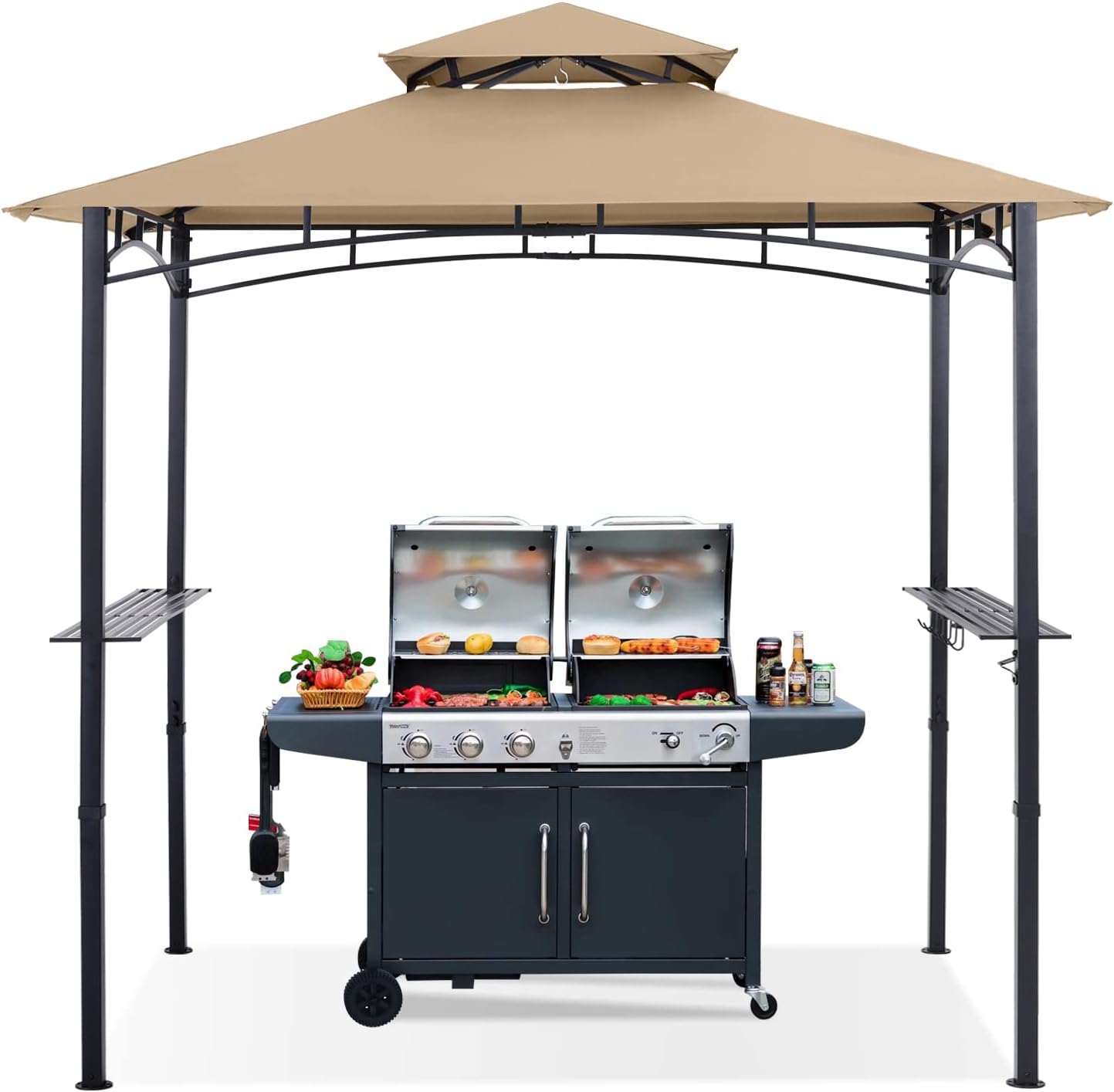 ABCCANOPY Outdoor 8x5 Grill Gazebo Shelter for BBQ with LED Light