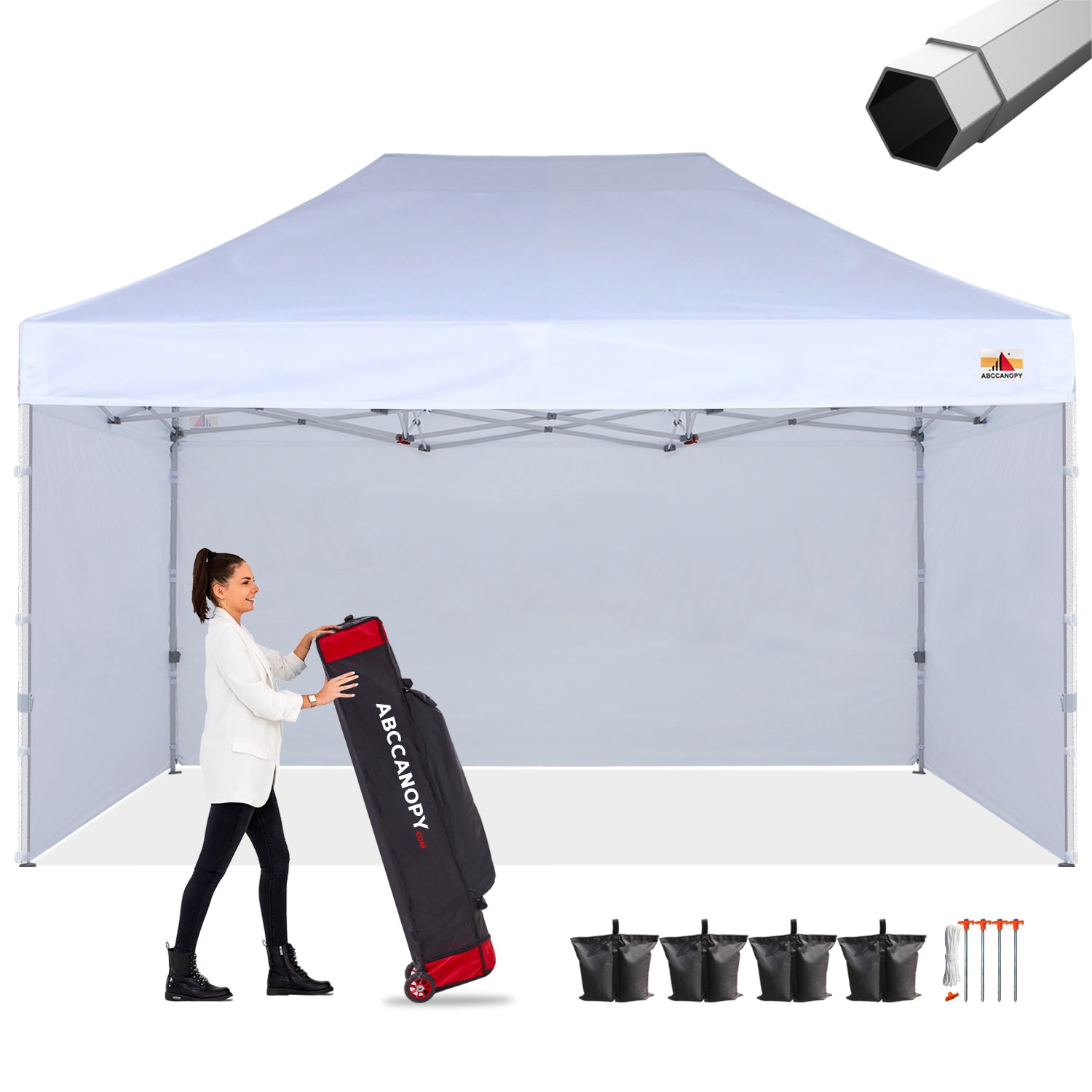 ABCCANOPY S2 Premium Heavy Duty 10x10/10x15/10x20 Canopy Tent with Sidewalls