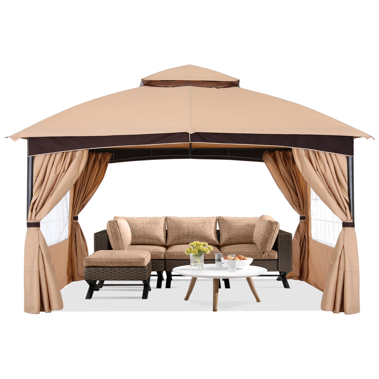 ABCCANOPY Patio Gazebos with Window Curtains for Outdoor Party & Wedding 8x8, 10x10, 10x12