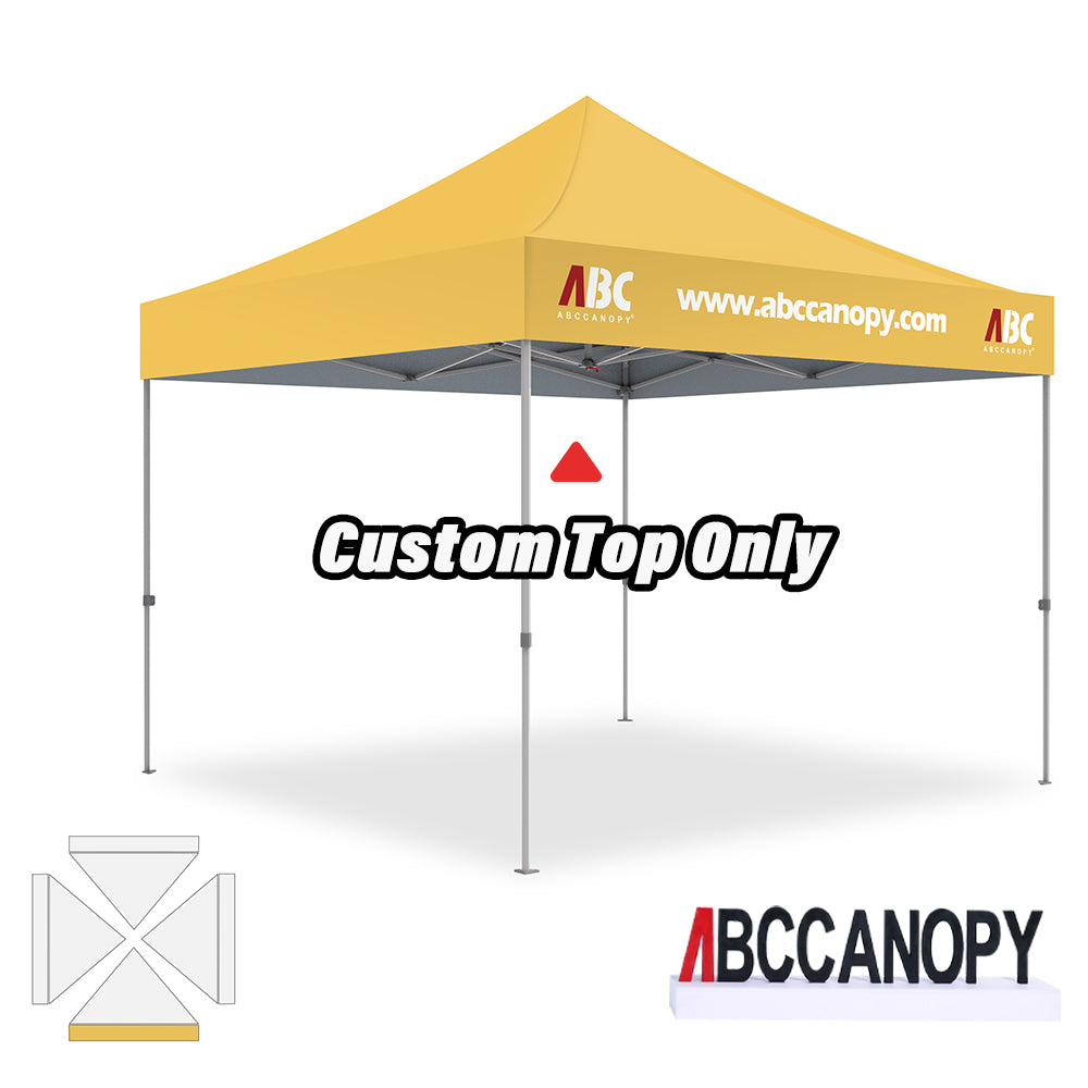 ABCCANOPY Custom Canopy Top with Logo 8x8/10x10/10x15/10x20 Pop Up Tents