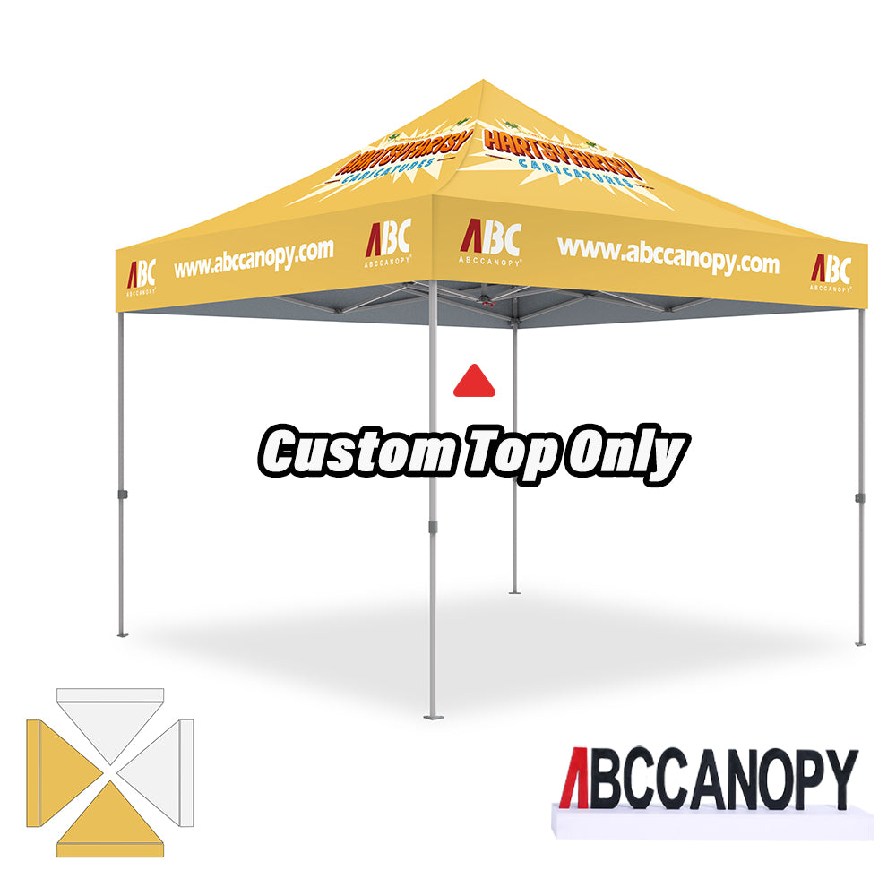 ABCCANOPY Custom Canopy Top with Logo 8x8/10x10/10x15/10x20 Pop Up Tents