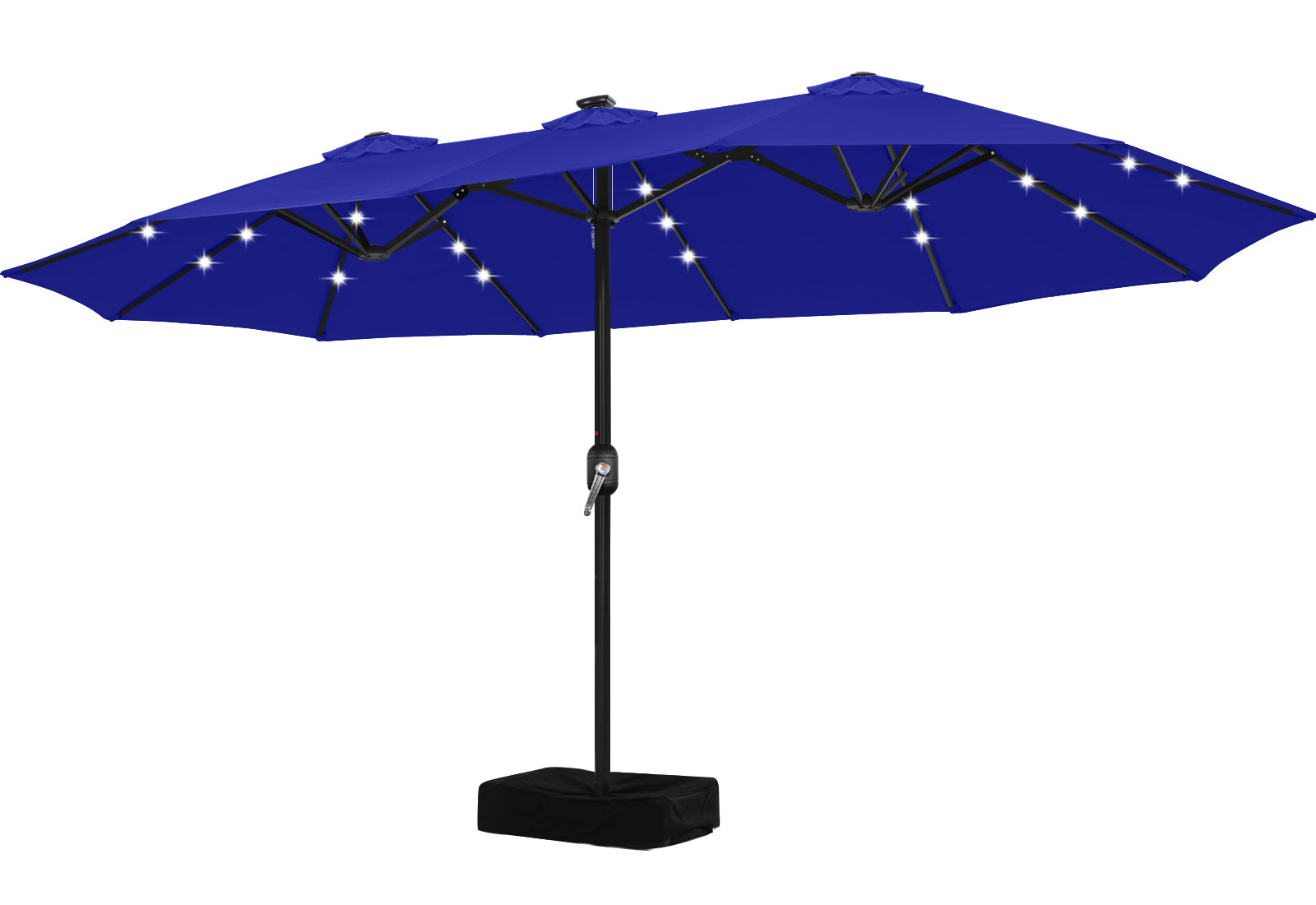 ABCCANOPY Outdoor Double-Sided Large Patio Umbrella 15FT with Solar Lights