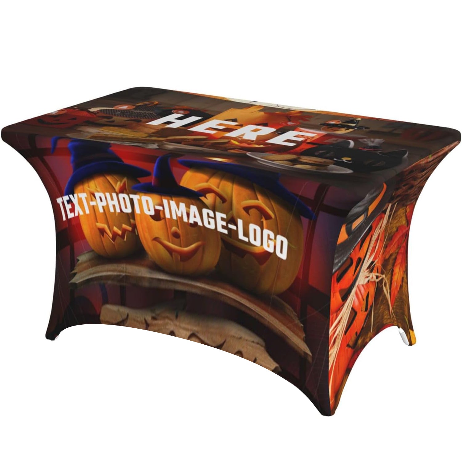 ABCCANOPY Custom Personalized Table Cover with Business Logo Text 4FT/6FT/8FT