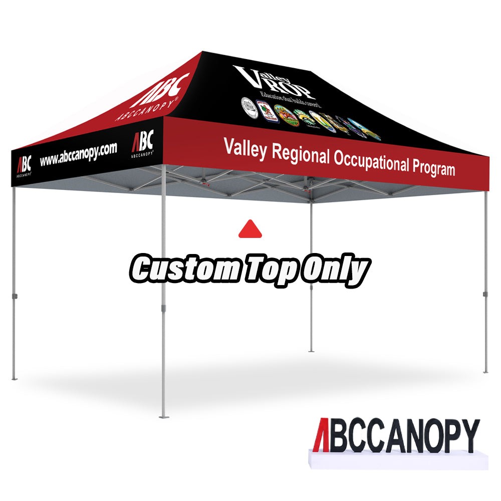 ABCCANOPY Custom Canopy Top with Logo 8x8/10x10/10x15/10x20 Pop Up Tents