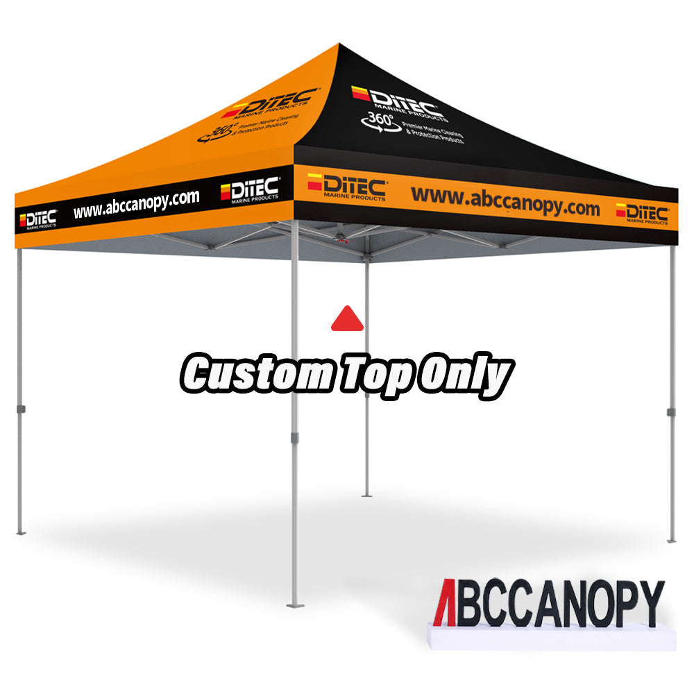 ABCCANOPY Custom Canopy Top with Logo 8x8/10x10/10x15/10x20 Pop Up Tents