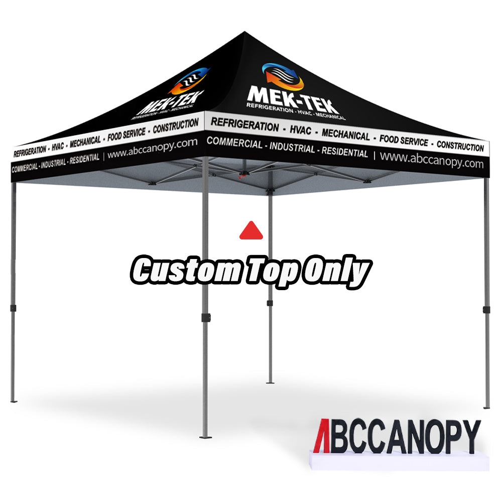 ABCCANOPY Custom Canopy Top with Logo 8x8/10x10/10x15/10x20 Pop Up Tents