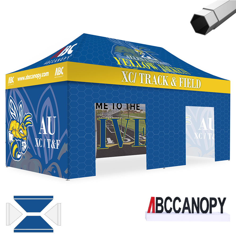 ABCCANOPY Custom Canopy Tent 10x10/10x15/10x20 Brand Union (S1 & S2 Premium)