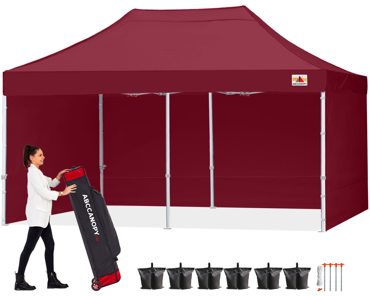 ABCCANOPY S1 Commercial Pop Up 10x10/10x15/10x20 Canopy Tent with Sidewalls