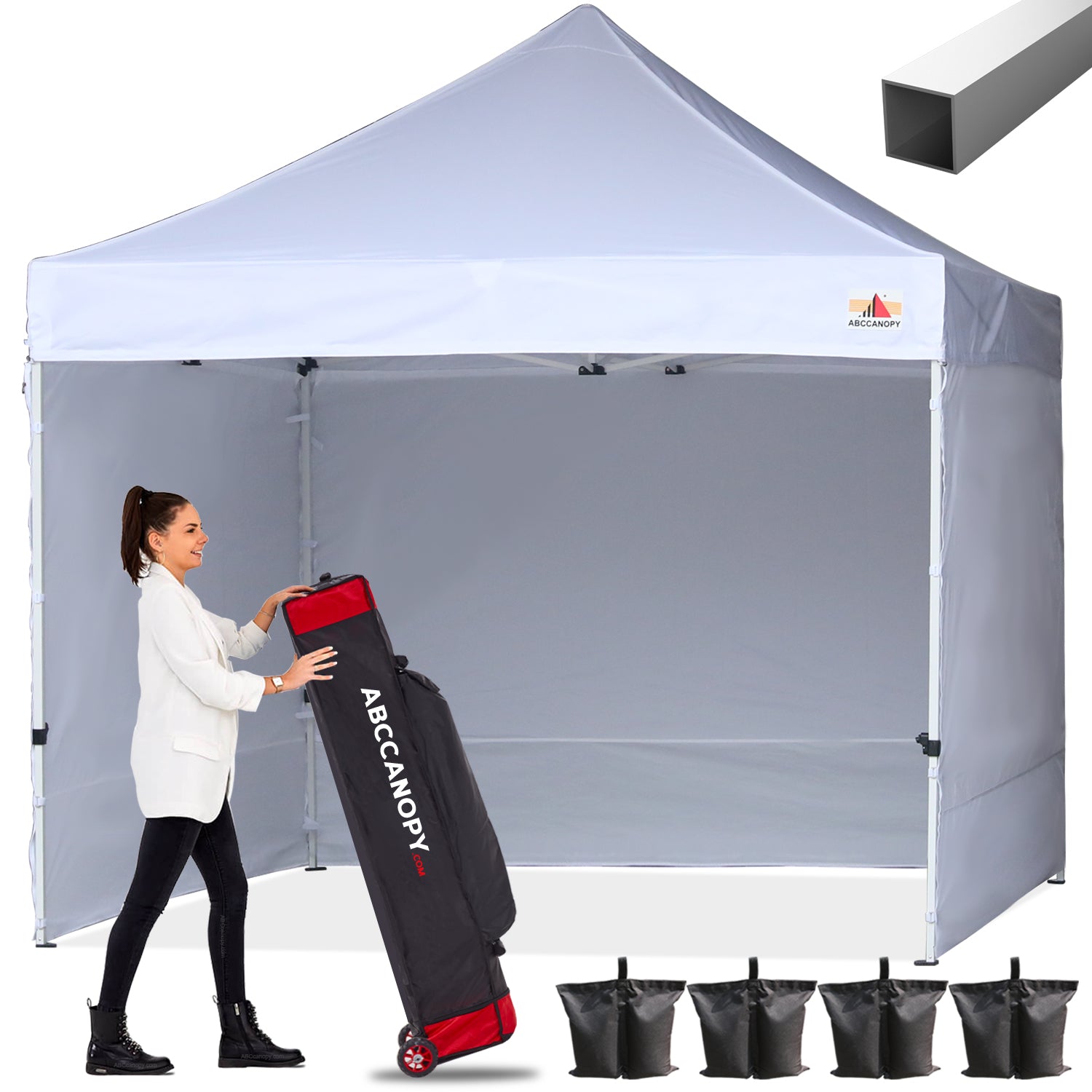 ABCCANOPY S1 Commercial Pop Up 8x8/8x12/8x16 Canopy Tent with Sidewalls