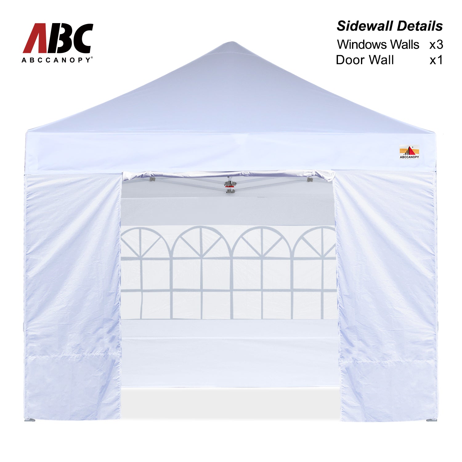 ABCCANOPY Pop up Church Canopy Tent with Window Sidewalls for 8x8, 10x10, 10x15, 10x20 (S1 Commercial)