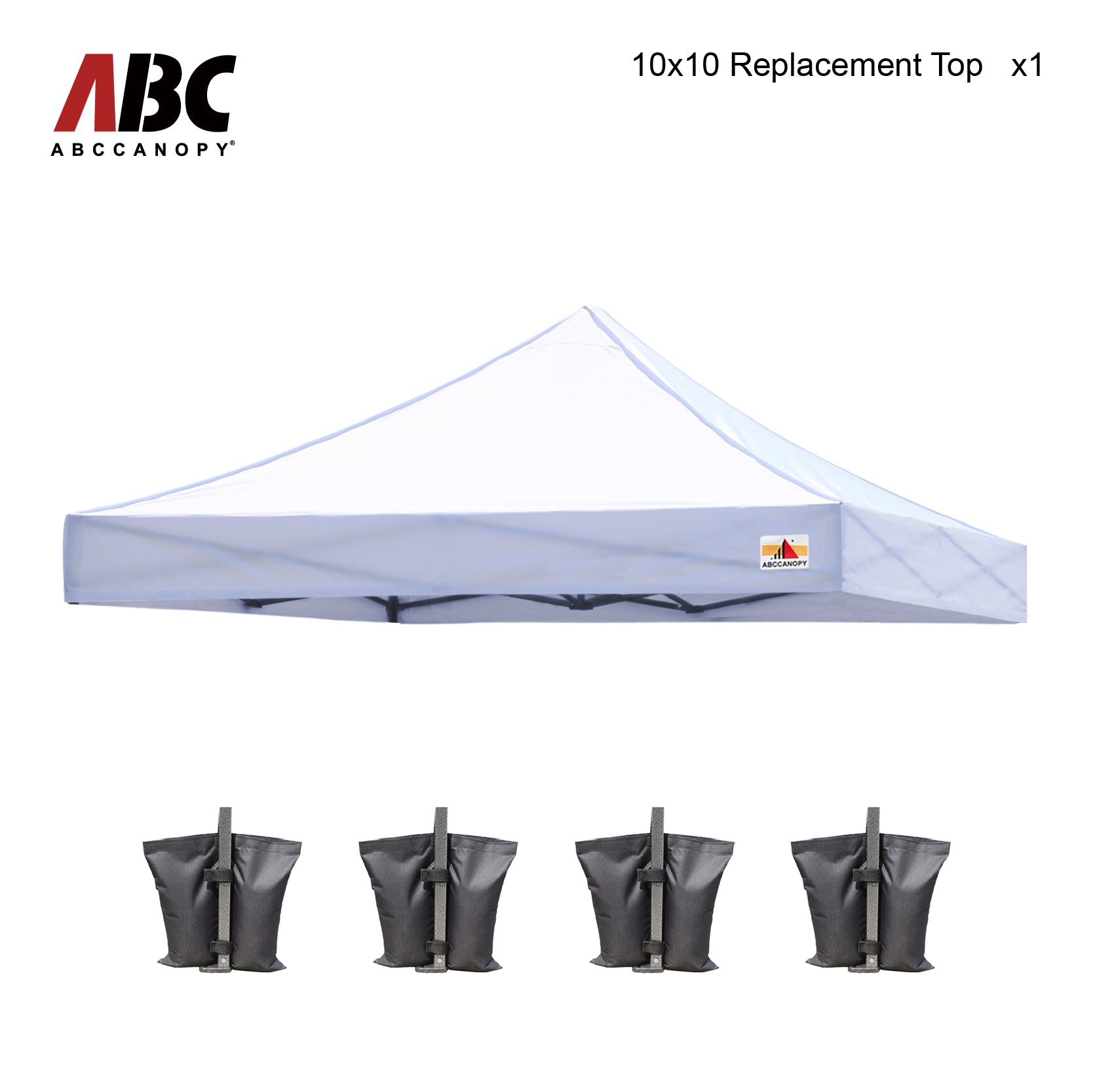 ABCCANOPY Top cover for 10x10 canopy(4 extra weight bags)