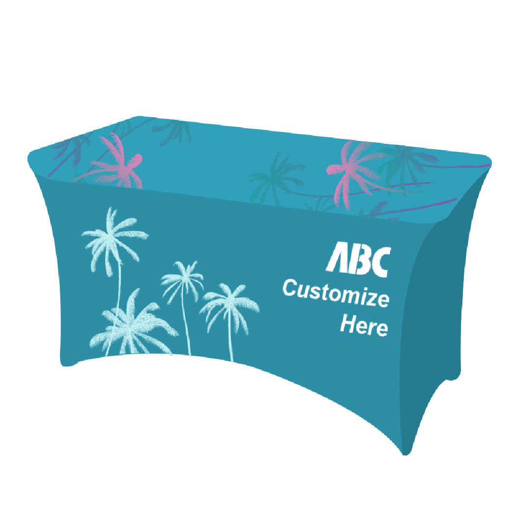 ABCCANOPY Custom Personalized Table Cover with Business Logo Text 4FT/6FT/8FT