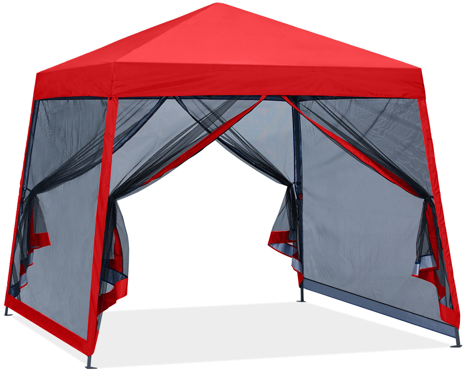 ABCCANOPY Outdoor Slant 10x10/12x12 Camping Canopy Tent With Mesh Walls