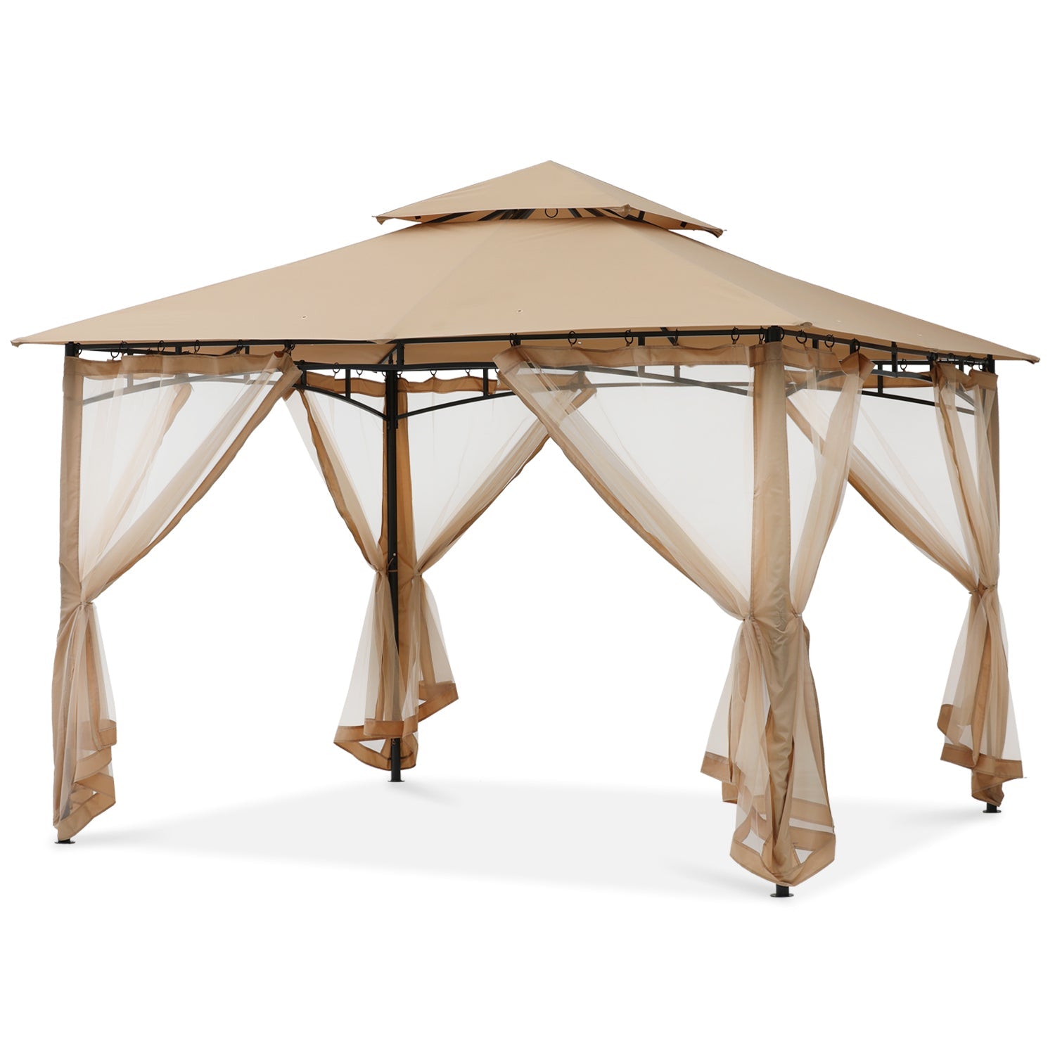 ABCCANOPY Outdoor Sturdy Patio Gazebo 9x9/11x11/10x12 With Mosquito Netting