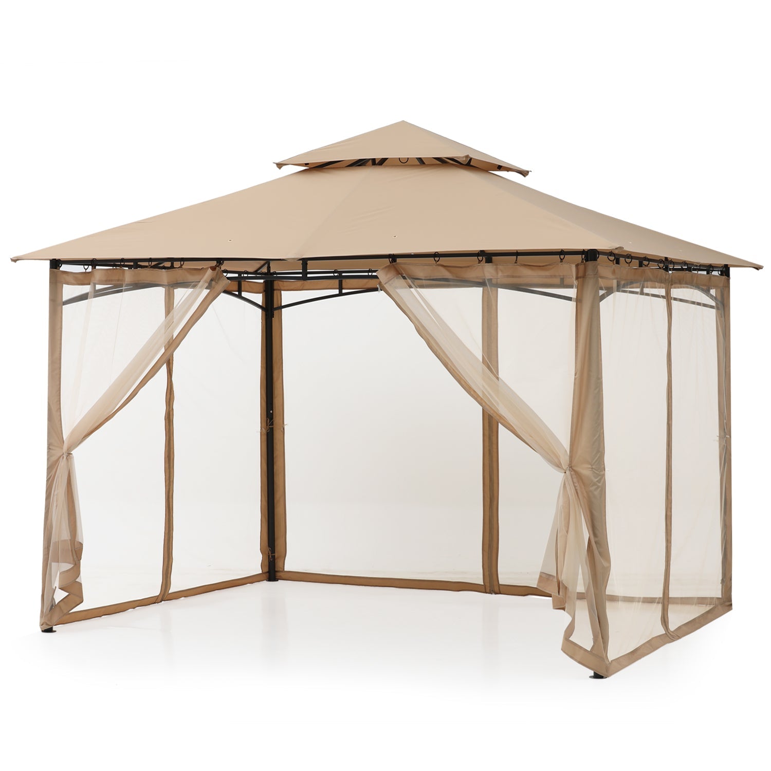 ABCCANOPY Outdoor Sturdy Patio Gazebo 9x9/11x11/10x12 With Mosquito Netting