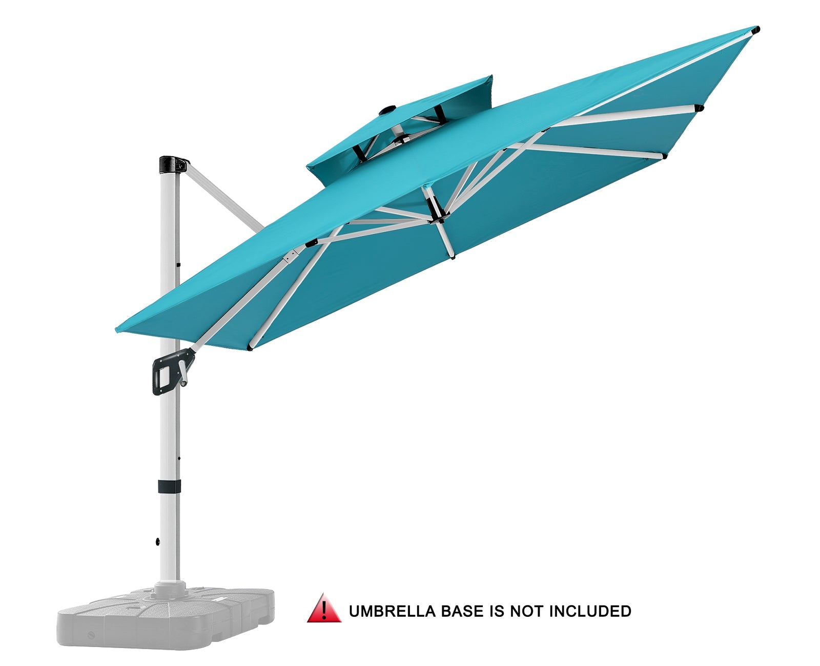 ABCCANOPY Cantilever Patio Umbrella Double Top with 360° Rotation