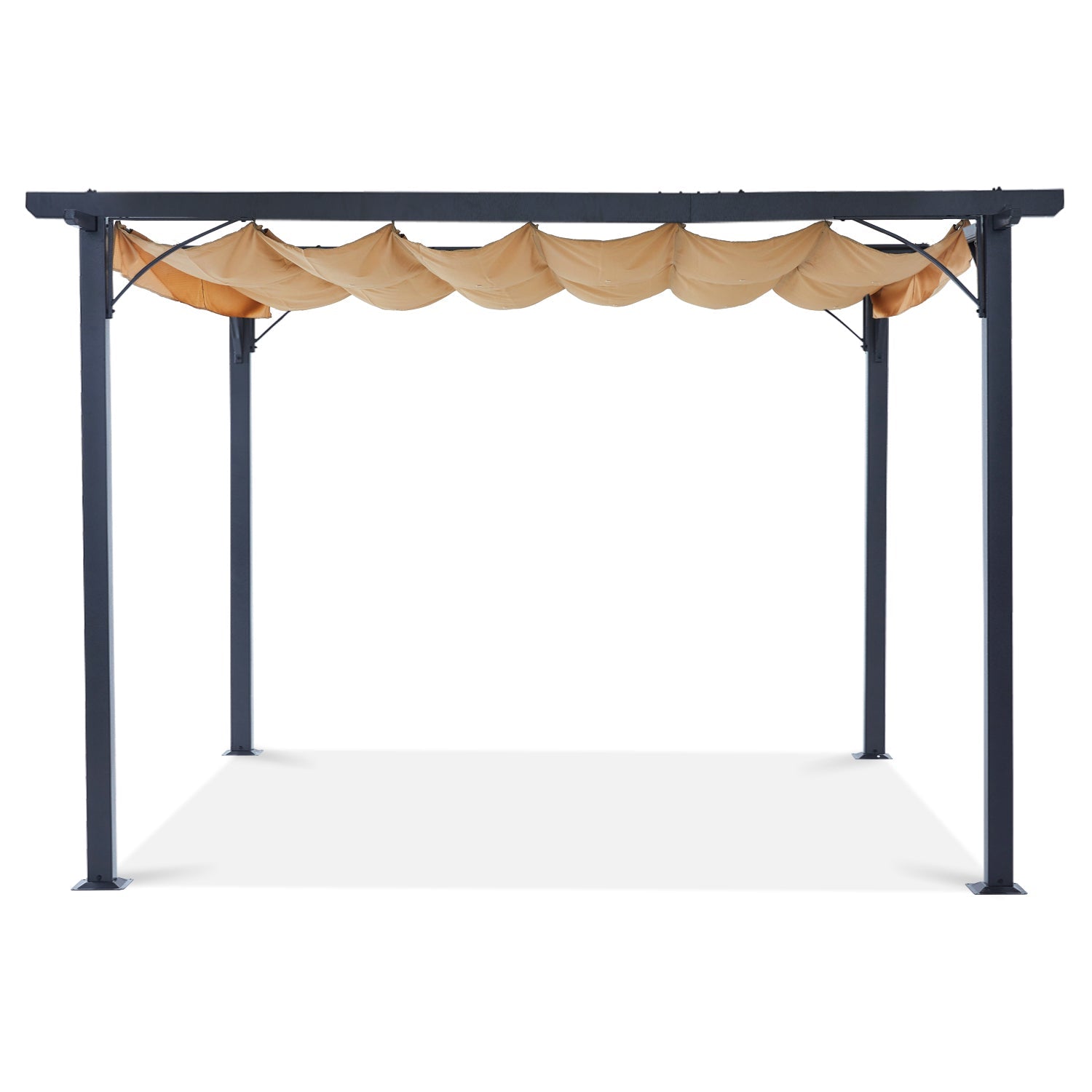 ABCCANOPY Steel Rip-Lock Pergola Gazebo Canopy 10x10, 11x11 Retractable Weather-Resistant