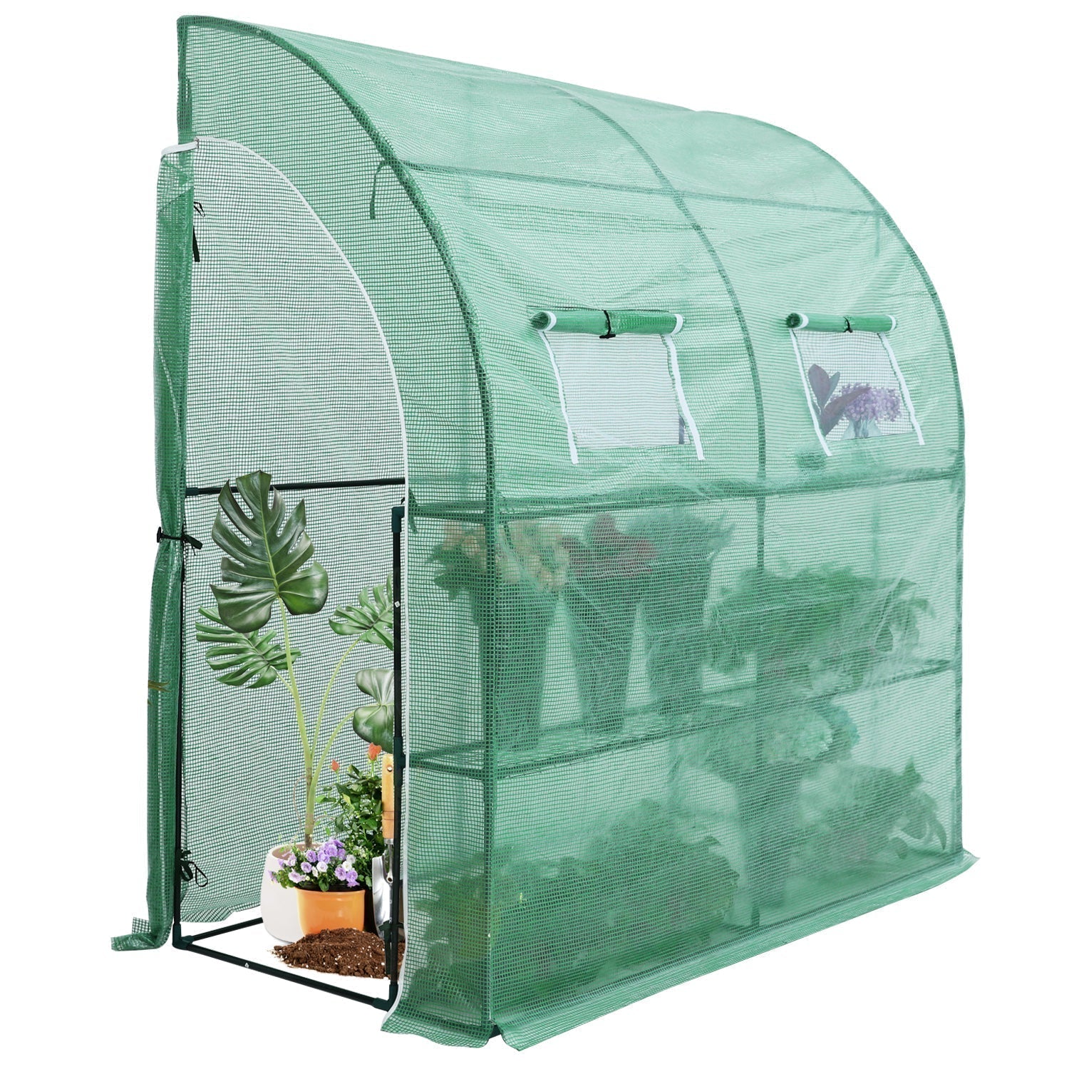 ABCCANOPY Portable Plant Gardening Greenhouse with 2-Tier 4-Shelves 3x2, 5x3, 9x4