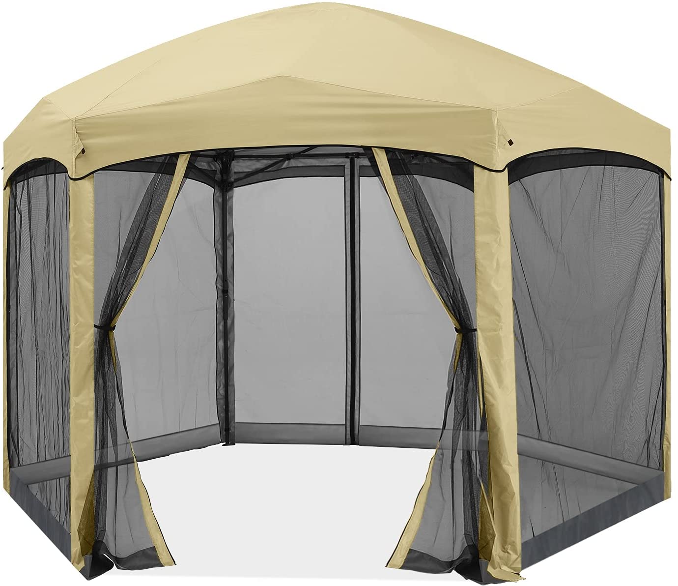 Pop Up Camping Gazebo 6 Sided Instant Screened Canopy Tent Outdoor Screen House Room - ABC-CANOPY