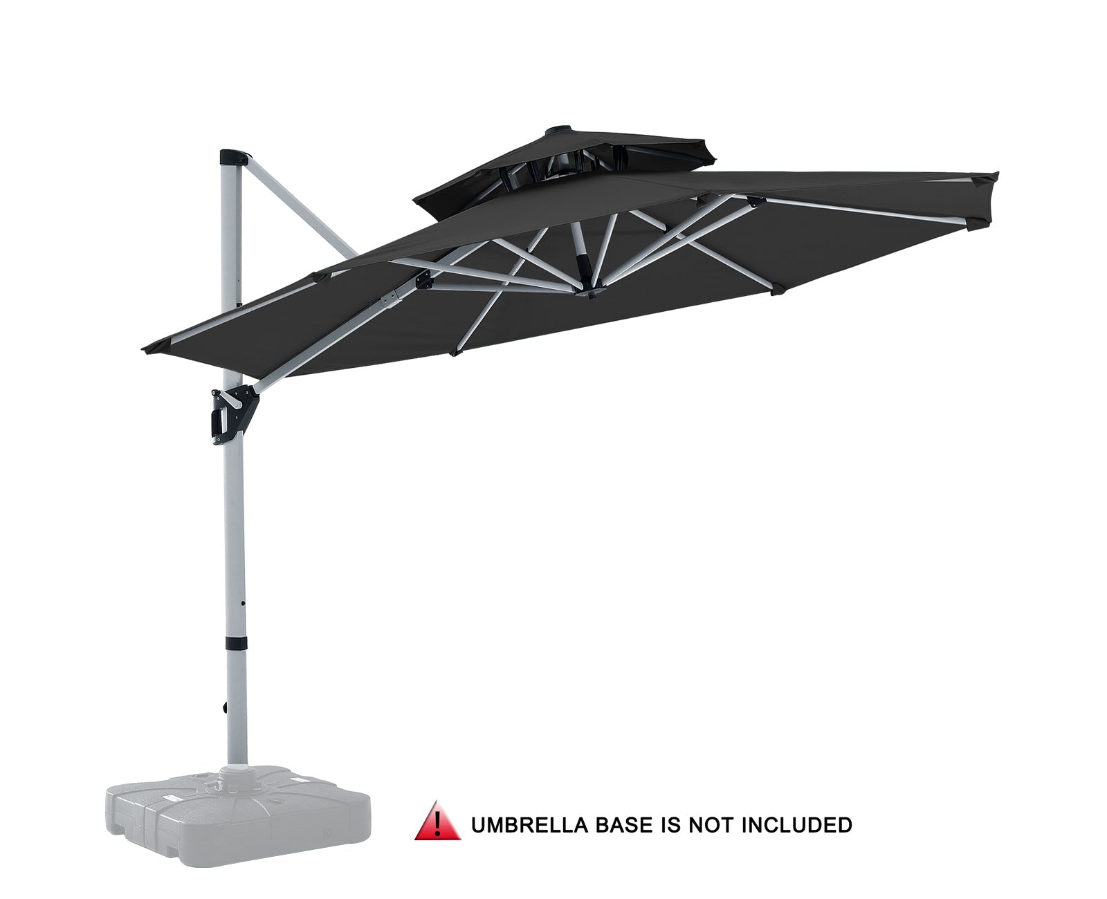 ABCCANOPY Cantilever Patio Umbrella Double Top Round Umbrella