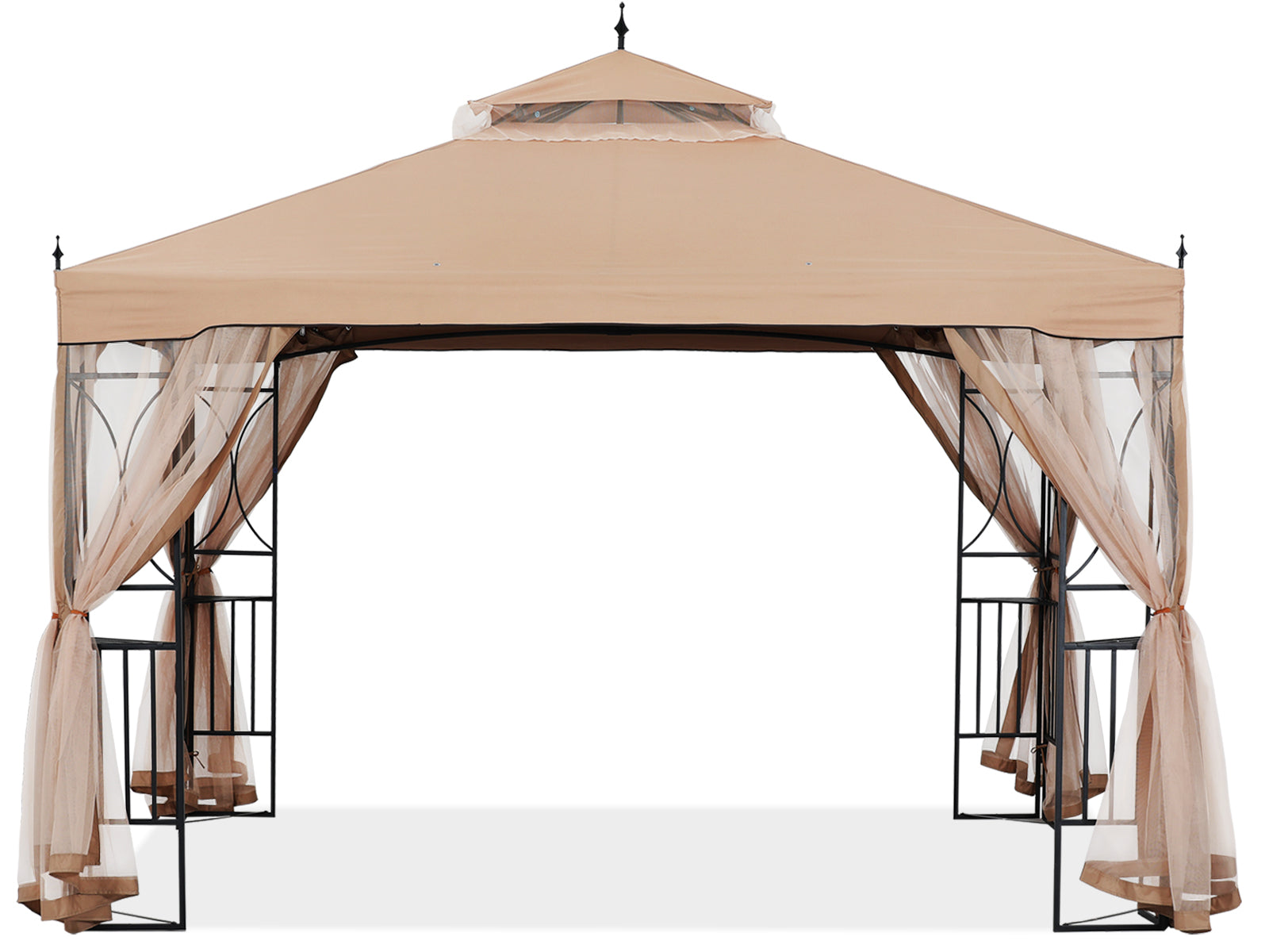 ABCCANOPY 10X10/10X12 Gazebo Canopy with Netting and Corner Frame Screen Wall