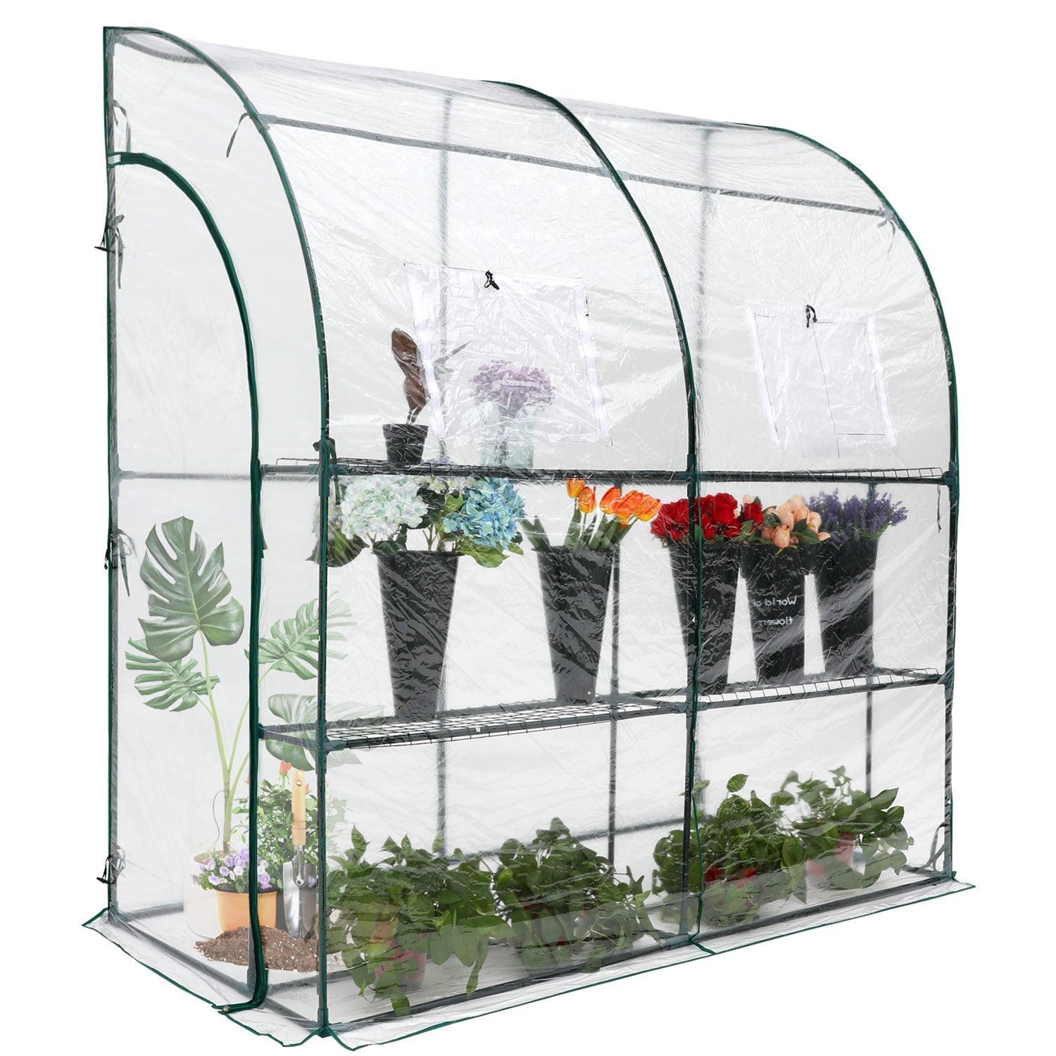 ABCCANOPY Portable Plant Gardening Greenhouse with 2-Tier 4-Shelves 3x2, 5x3, 9x4