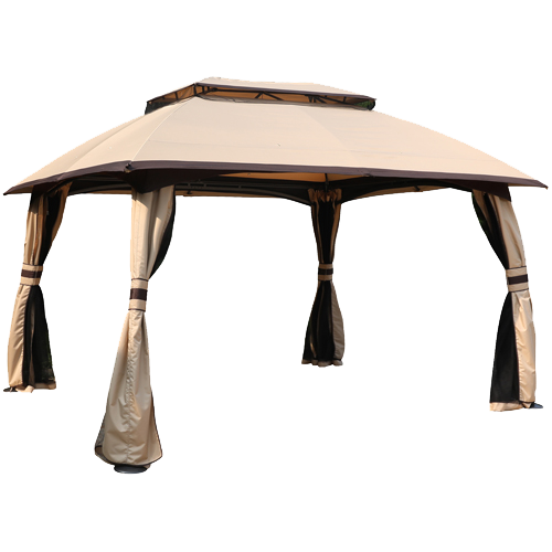 ABCCANOPY 10x13 Double Soft-Top Garden Patio Gazebos with Mosquito Netting