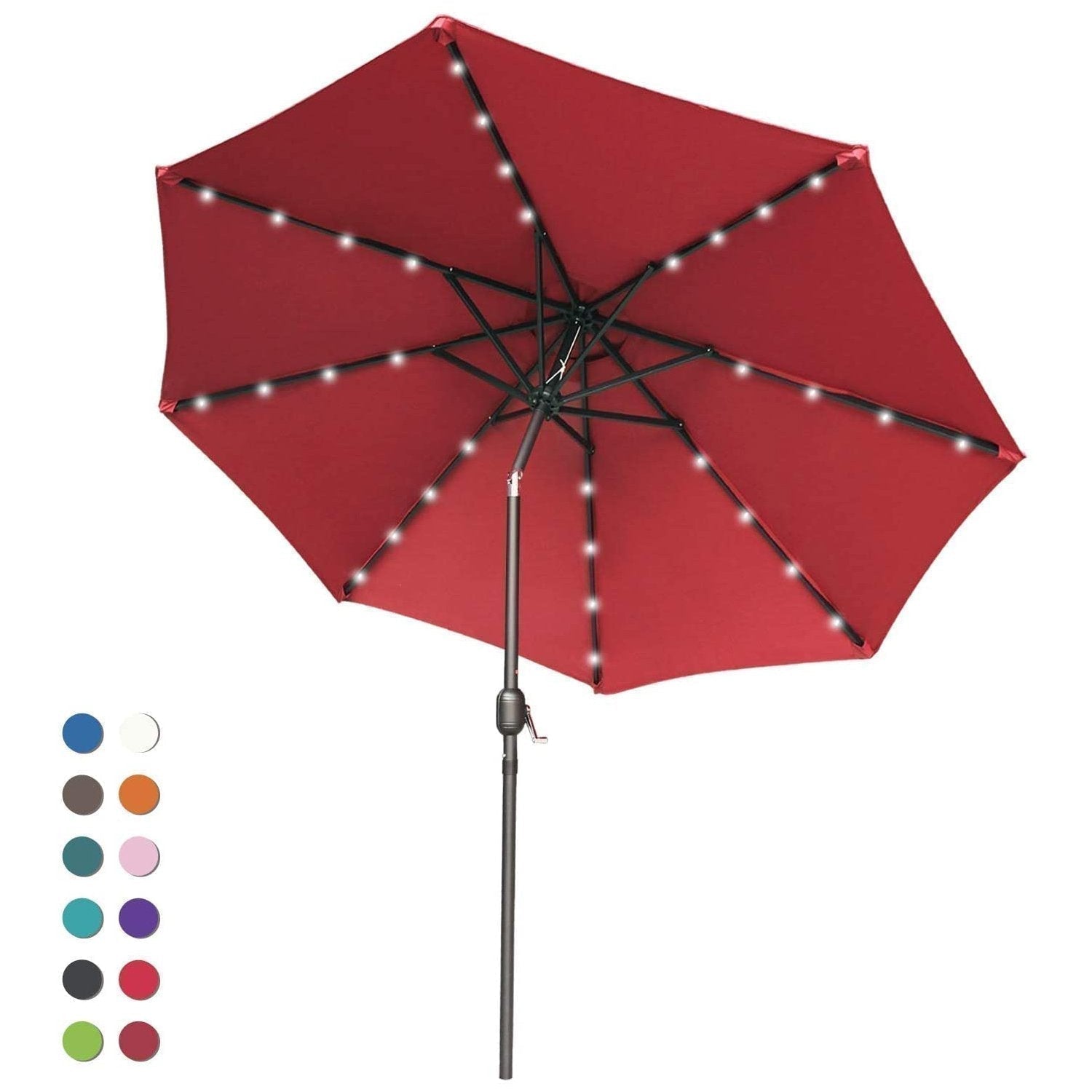 Patio Solar Umbrella Outdoor with 32LED Lights - ABC-CANOPY