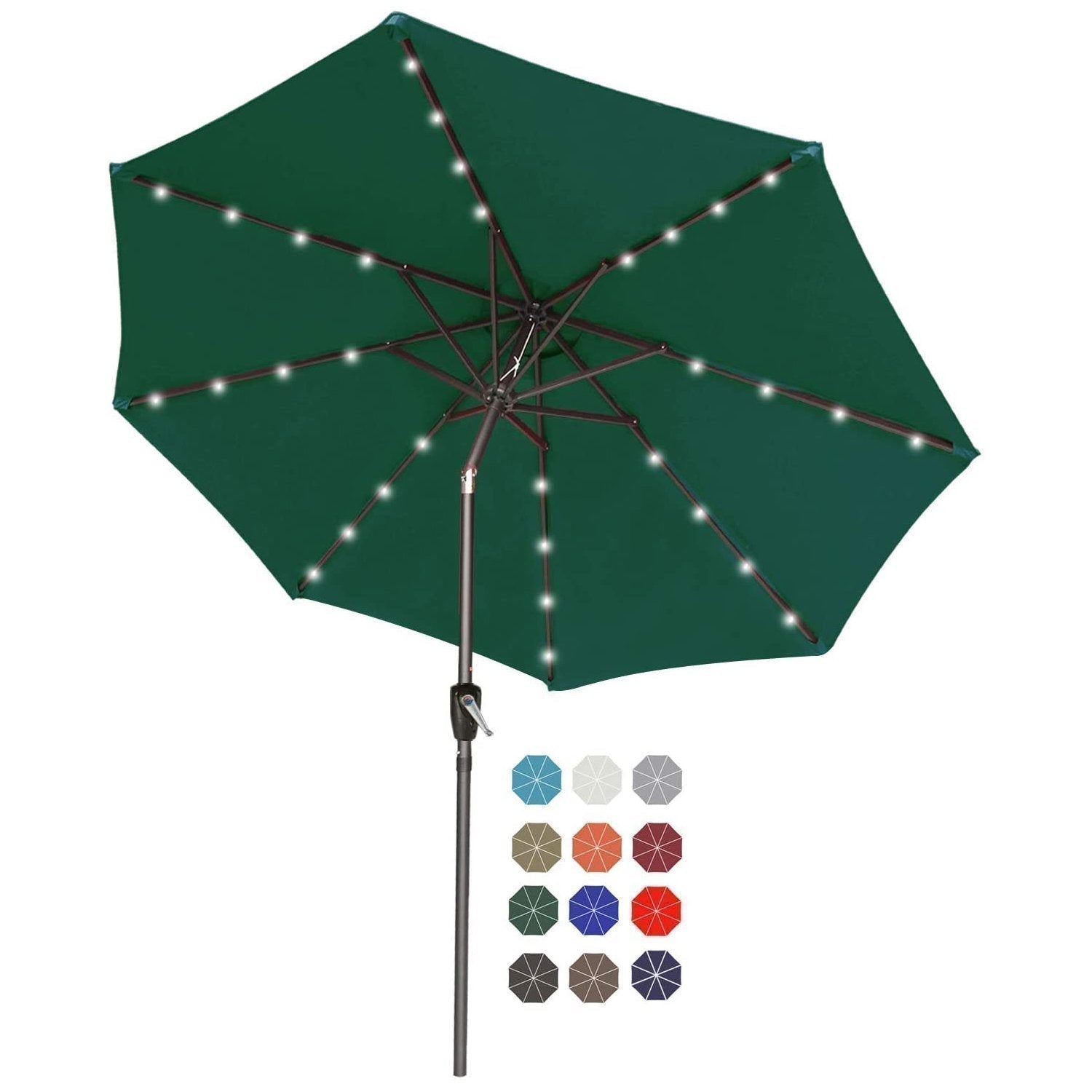 Patio Solar Umbrella Outdoor with 32LED Lights - ABC-CANOPY