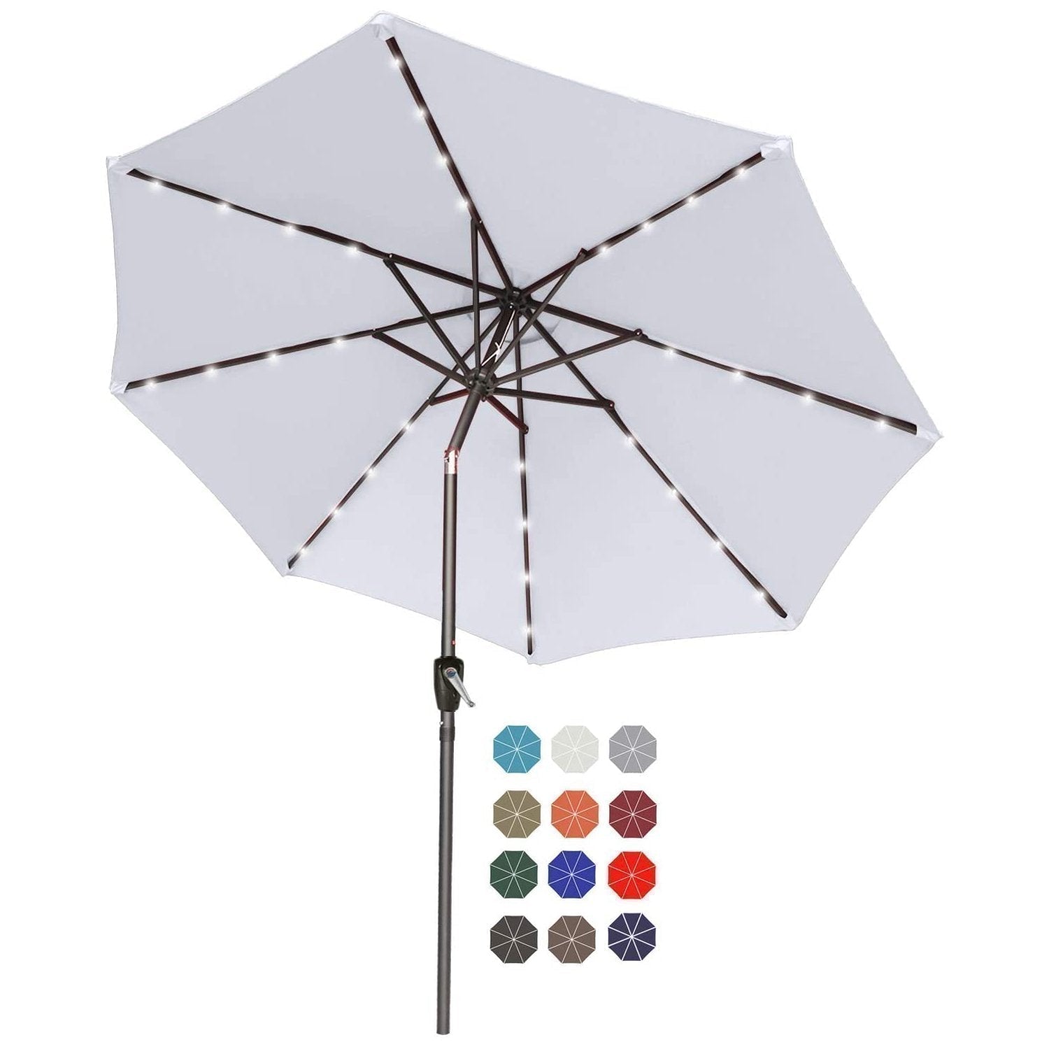 Patio Solar Umbrella Outdoor with 32LED Lights - ABC-CANOPY